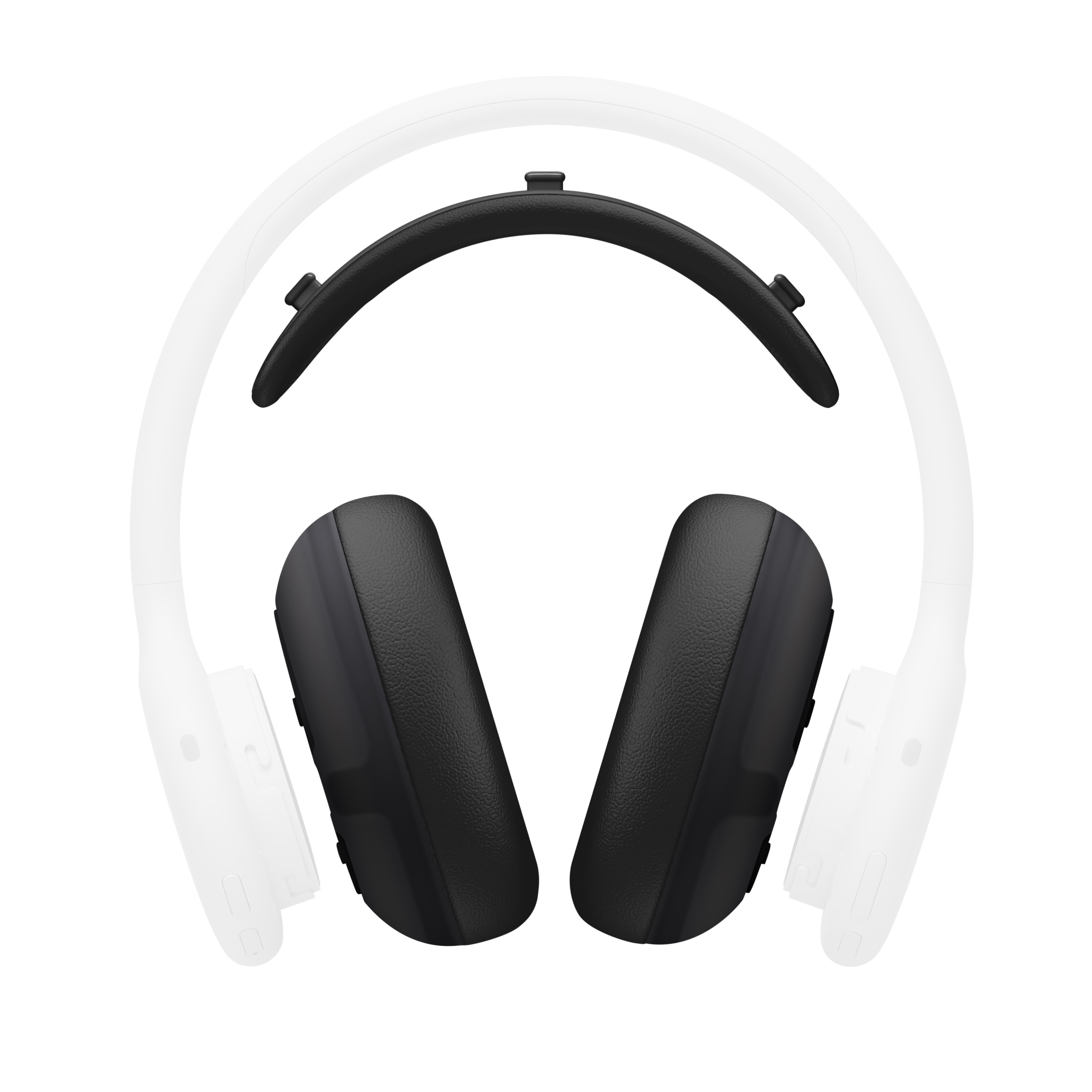 Front view of the Beats 360 Cushion Kit - Black UltraPlush Cushions for Earcups and Headband