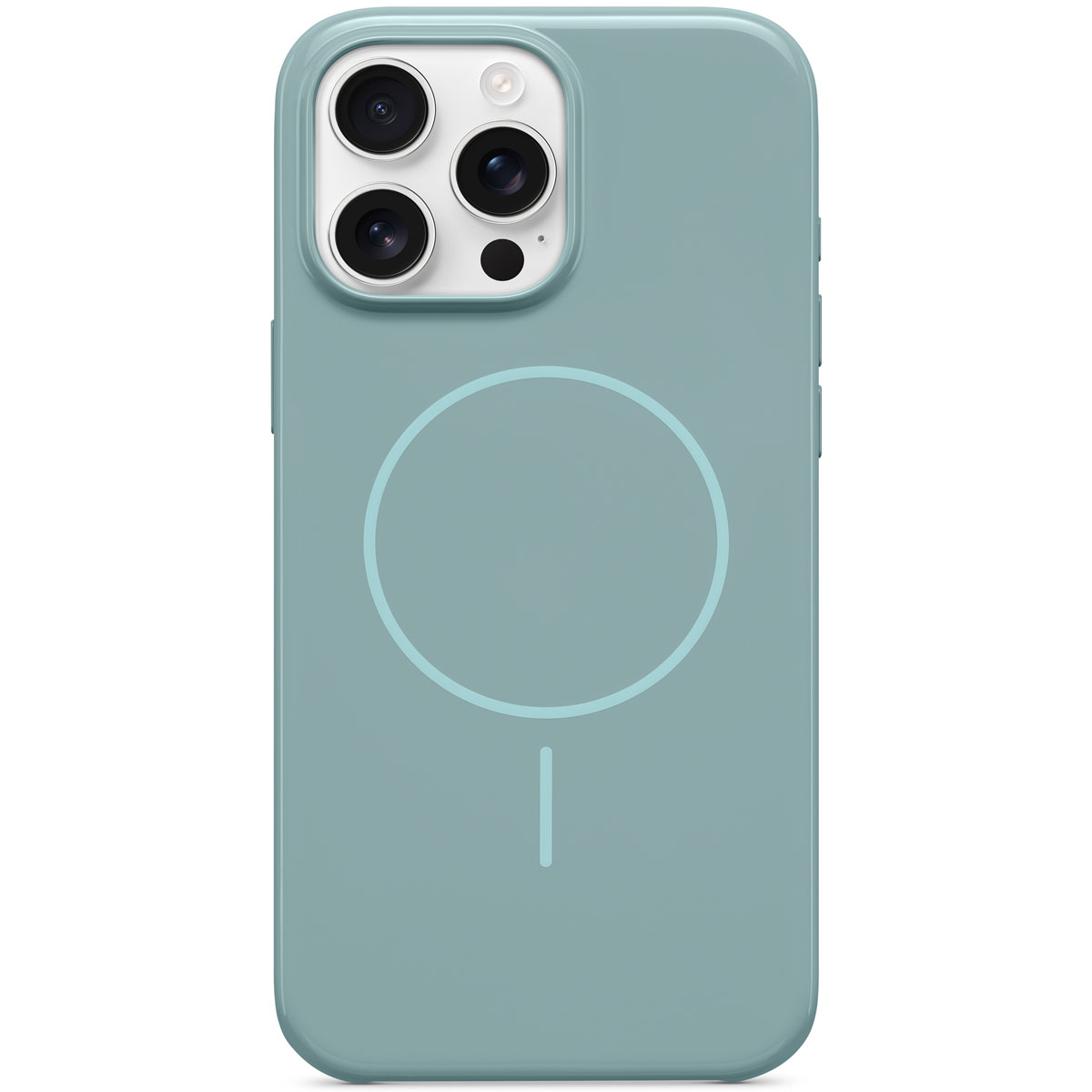 Close-up of Beats iPhone 16 Pro Max Case with MagSafe in Riptide Blue