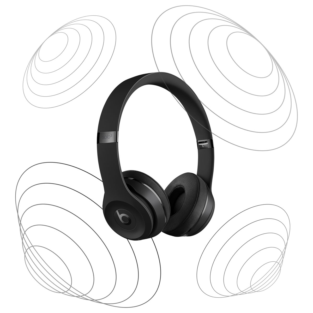 Beats Solo³ Wireless On-Ear Headphones Matte Black MX432LL/A