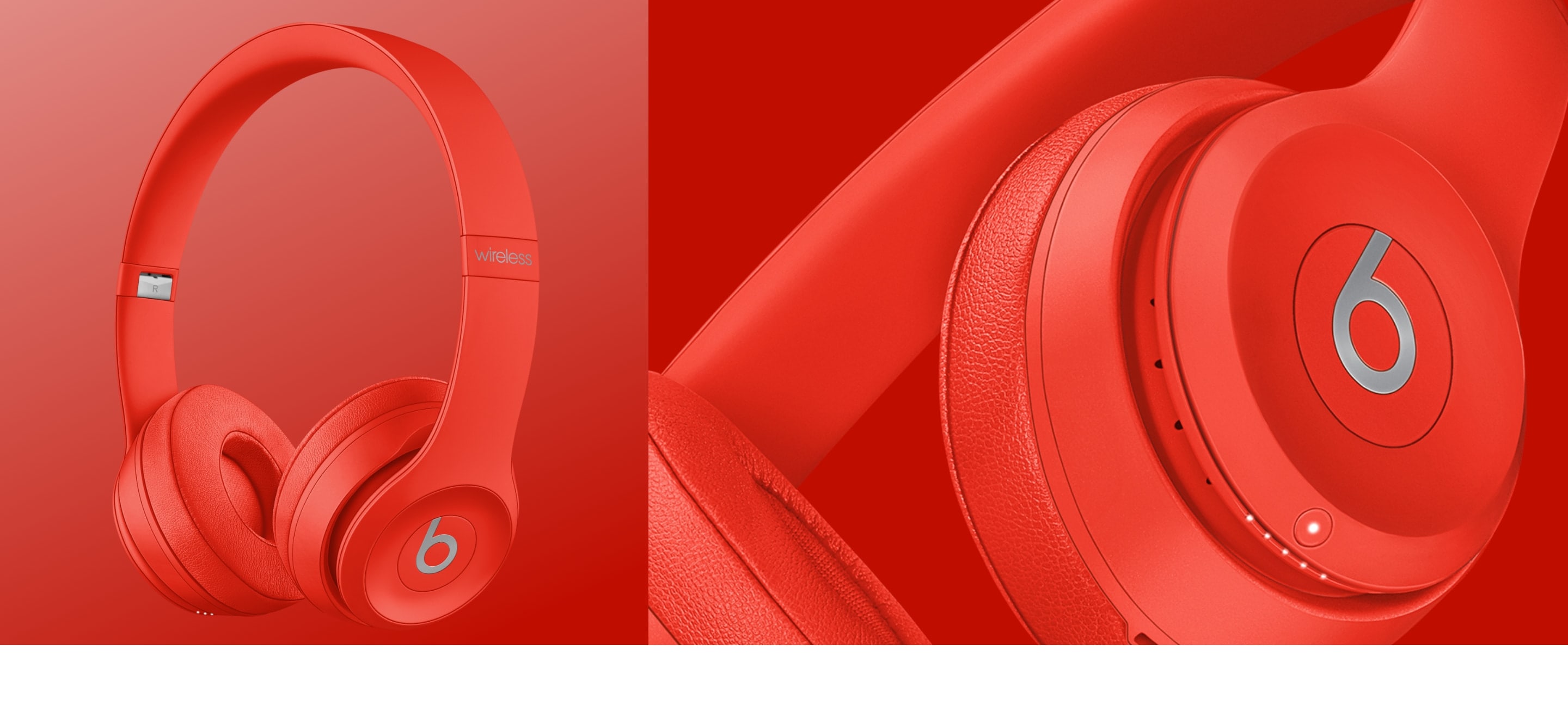 Beats Solo3 Wireless Headphones - Red - Apple
